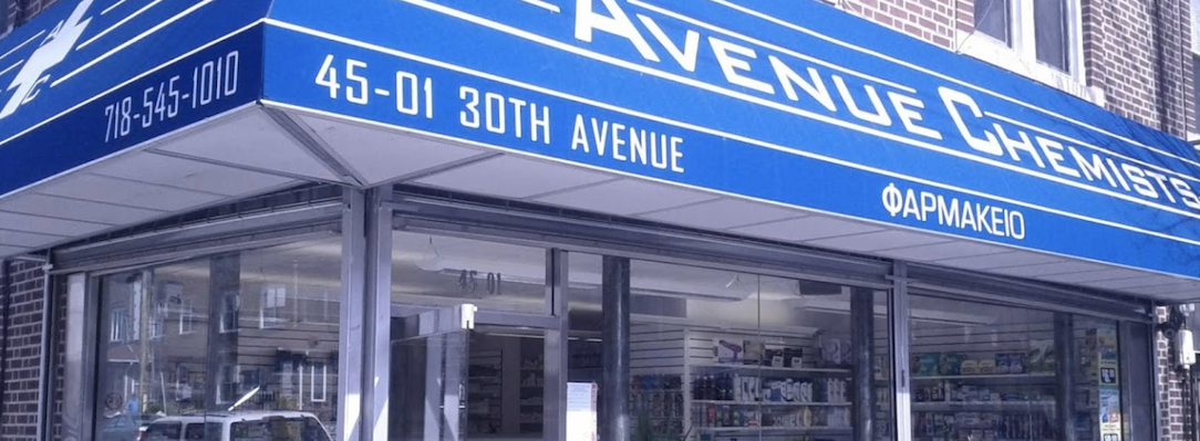 Avenue Chemists is a full service delivery pharmacy located at 30th Avenue in Astoria, NY 11103